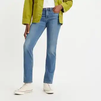 Centrepoint Levis 314 blue straight fit mid-rise button closure jeans offer