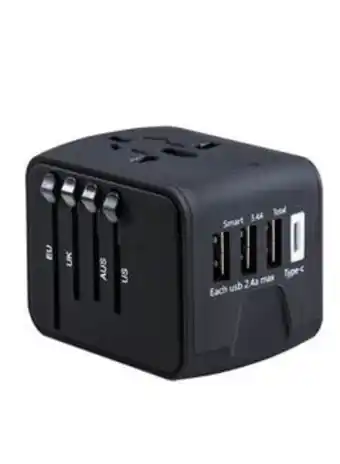 Noon Universal travel adapter 3.4a fast charging black offer