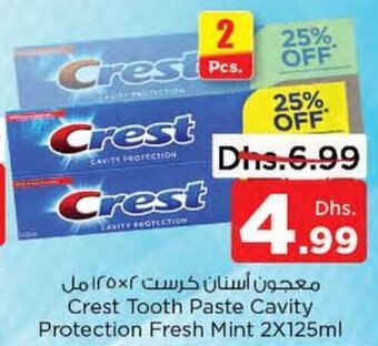 Nesto Crest Tooth Paste Cavity Protection Fresh Mint 2X125ml offer