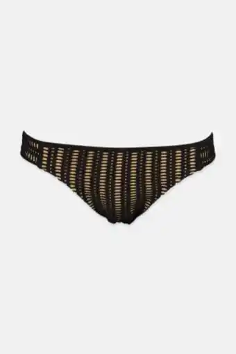 Brands For Less Women 1 piece textured bikini bottom, black and nude offer