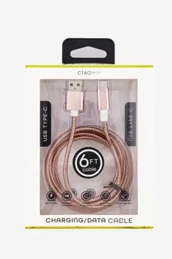 Brands For Less Type c charging and data cable, rose offer