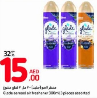 Carrefour Glade aerosol air freshener 300ml 3 pieces assorted offer