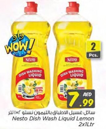 Nesto Nesto Dish Wash Liquid Lemon 2x1Ltr offer