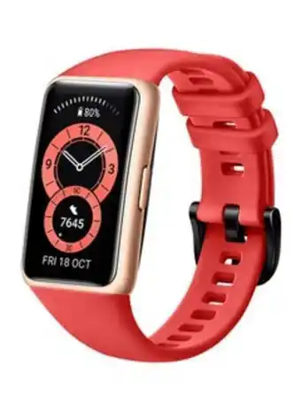 Noon Huawei band 6 / honor band 6 fitness tracker replacement silicone band adjustable waterproof smart watch strap with buckle re offer