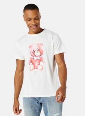 Noon Bear graphic crew neck t-shirt offer