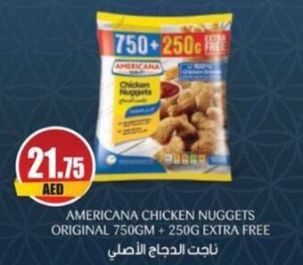 Almaya supermarket AMERICANA CHICKEN NUGGETS ORIGINAL 750GM + 250G EXTRA FREE offer