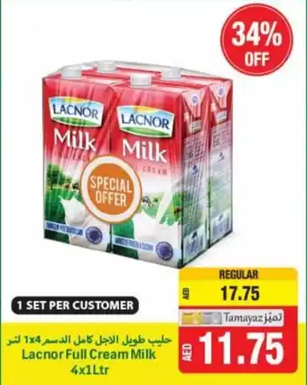 Union Coop Lacnor Full Cream Milk 4x1Ltr offer