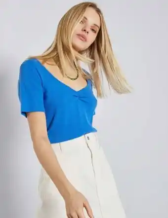 Kiabi Pointelle knit t-shirt offer