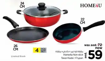 Nesto Home4u Non-stick Tawa+Kadai +Frypan offer