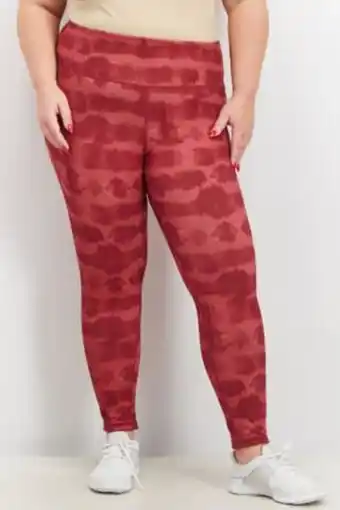 Brands For Less Women plus size tie,dyed reversible cropped leggings, maroon offer