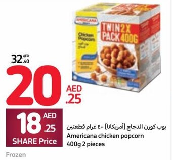 Carrefour Americana chicken popcorn 400g 2 pieces offer