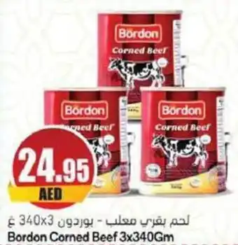 Almaya supermarket Bordon Corned Beef 3x340Gm offer