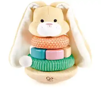 Toys R Us Hape bunny stacker | wooden stacking rings on roly-poly base | wobble learning tower developmental toy, for babies 10 months+ offer