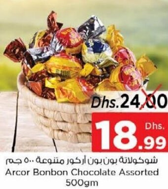 Nesto Arcor Bonbon Chocolate Assorted 500gm offer