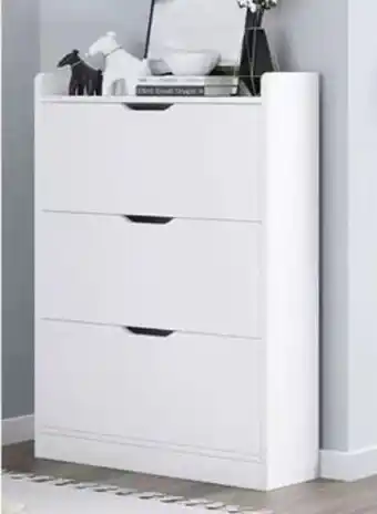 Noon Ultra thin tilting shoe cabinet rack white 80 x 17 x 115 cm offer