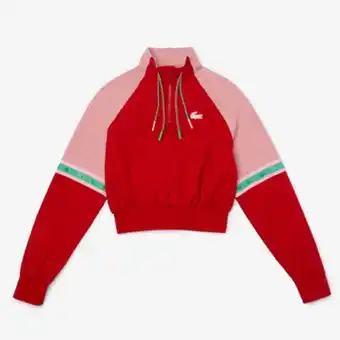 Lacoste Women’s lacoste sport loose fit cropped colour-block sweatshirt offer