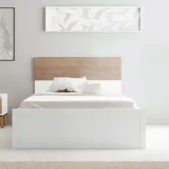 Danube Home Aurora 120x200 single bed - white / natural oak offer