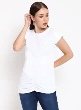 Noon Solid cotton jersey t-shirt whisper white offer