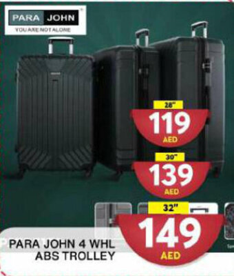 Grand Hyper Market PARA JOHN 4 WHL ABS TROLLEY offer