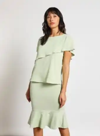 Noon Women's casual round neck short sleeve top mint green offer