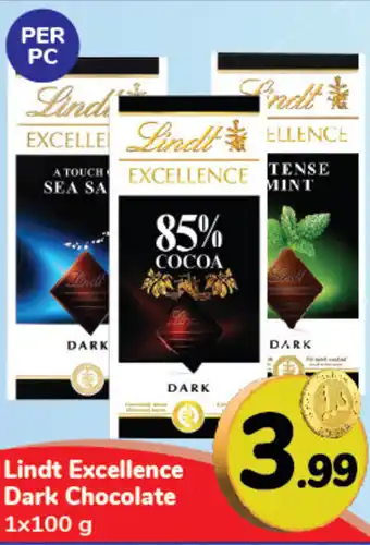 Day To Day Lindt Excellence Dark Chocolate 1x100 g offer