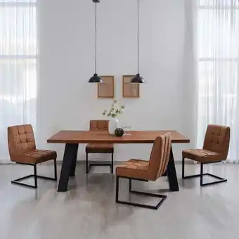 PAN Emirates Pulicat 6 seater dining table - brown & grey offer