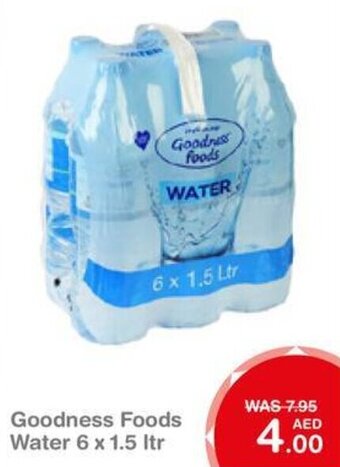 Choithrams Goodness Foods Water 6 x 1.5 ltr offer