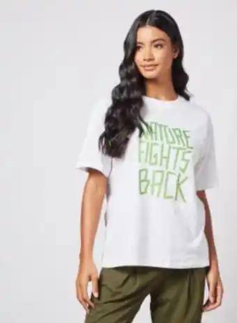 Noon Graphic print knit t-shirt white offer