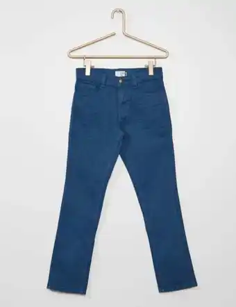 Kiabi Eco-design slim-fit twill trousers offer