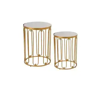 Homes R Us Basha metal nesting tables - set of 2 offer