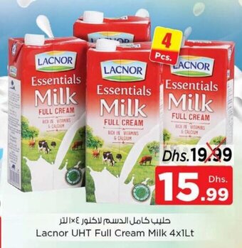 Nesto Lacnor UHT Full Cream Milk 4x1Lt offer