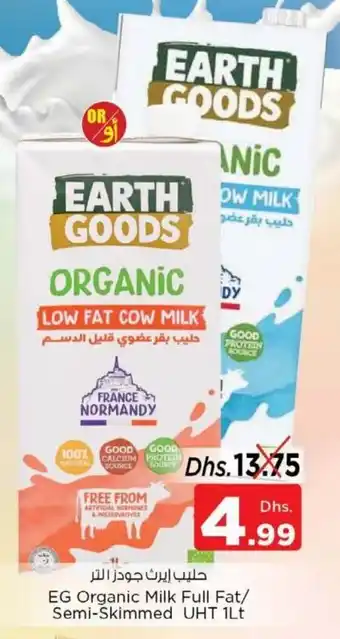 Nesto EG Organic Milk Full Fat/ Semi-Skimmed UHT 1Lt offer