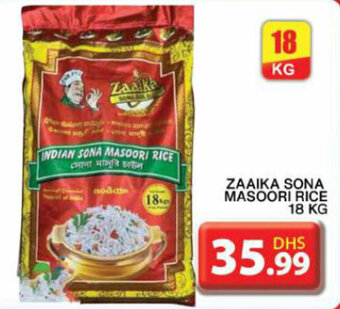 Grand Hyper Market ZAAIKA SONA MASOORI RICE 18 KG offer