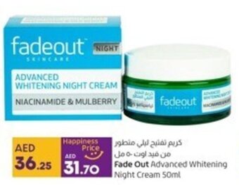 Lulu Hypermarket Fade Out Advanced Whitening Night Cream 50ml offer