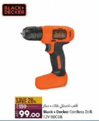 Lulu Hypermarket Black + Decker Cordless Drill 7.2V BDCD8 offer