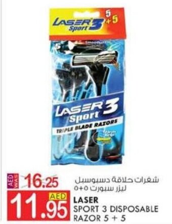 KM Trading LASER SPORT 3 DISPOSABLE RAZOR 5 + 5 offer