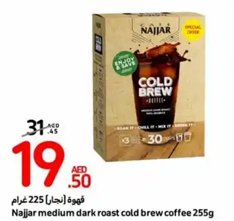 Carrefour Najjar medium dark roast cold brew coffee 255g offer