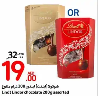 Carrefour Lindt Lindor chocolate 200g assorted offer