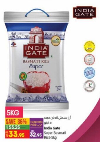 Lulu Hypermarket India Gate Super Basmati Rice 5kg offer