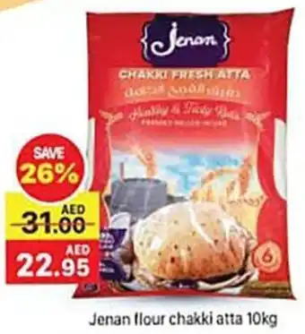 Al Madina Hypermarket Jenan flour chakki atta 10kg offer