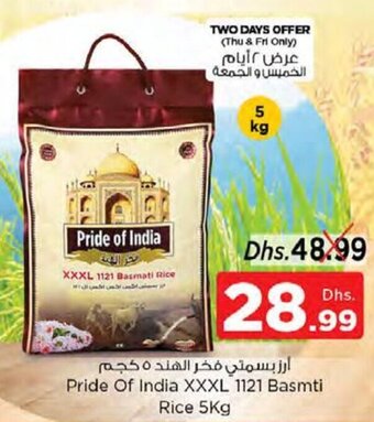 Nesto Pride Of India XXXL 1121 Basmati Rice 5Kg offer