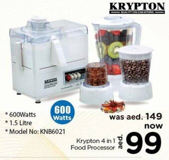 Nesto Krypton 4 in 1 Food Processor offer