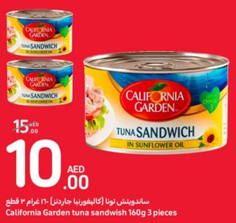Carrefour California Garden tuna sandwish 160g 3 pieces offer