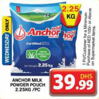 Grand Hyper Market ANCHOR MILK POWDER POUCH 2.25KG/PC offer