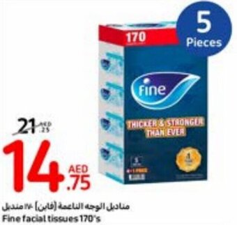 Carrefour Fine facial tissues 170's offer