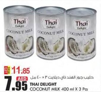 KM Trading THAI DELIGHT COCONUT MILK 400 ml X 3 Pcs offer