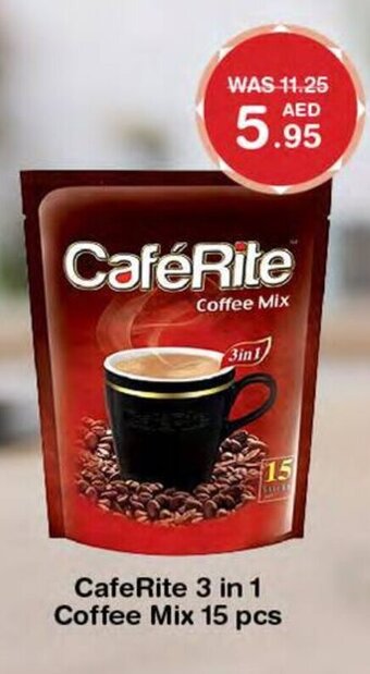 Choithrams CafeRite 3 in 1 Coffee Mix 15 pcs offer