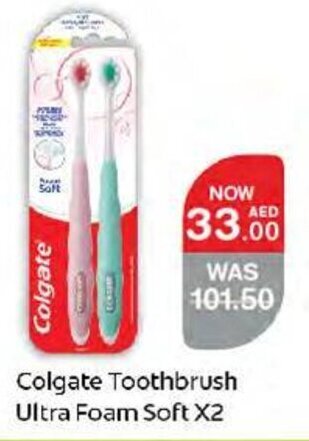 Choithrams Colgate Toothbrush Ultra Foam Soft X2 offer