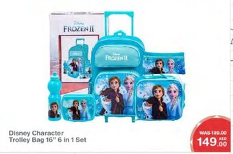 Choithrams Disney Character Trolley Bag 16" 6 in 1 Set offer
