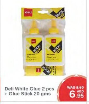Choithrams Deli White Glue 2 pcs + Glue Stick 20 gms offer